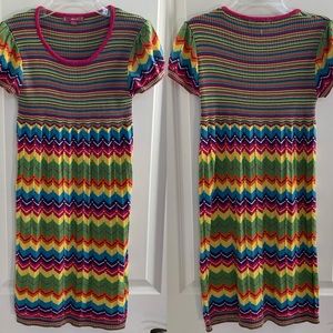 Takeout Girls Chevron Stripe Dress Size 16